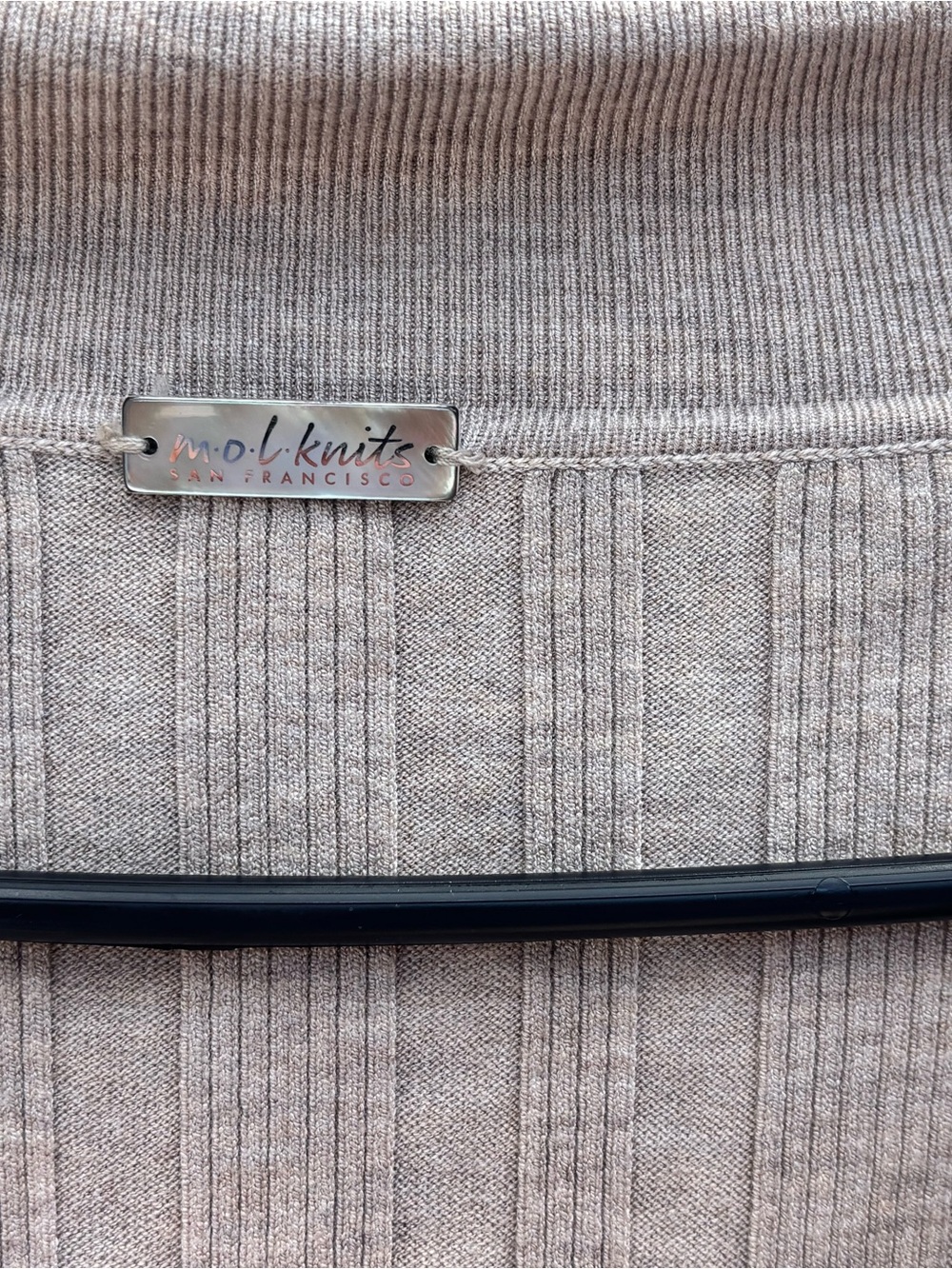 MOL Knits San Francisco Ribbed Knit Top - Taupe